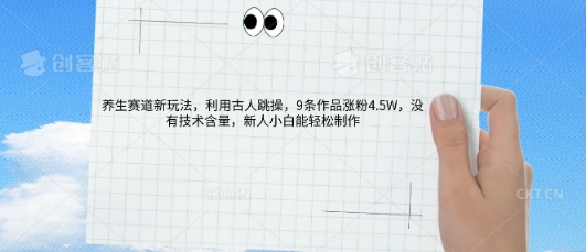 AI养生赛道新玩法,10条作品涨粉5.2W,操作简单,新人小白能轻松制作-亮剑学堂